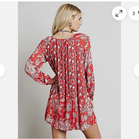 Free People Blood Orange Combo Dress NWT - Picture 4 of 12